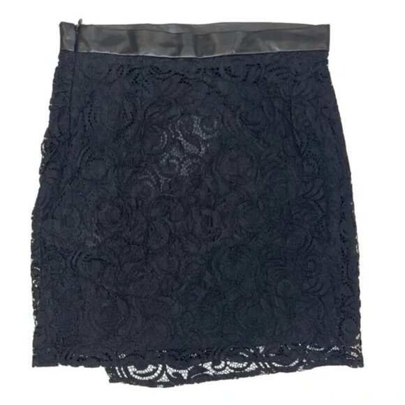 Zara Black Lace Mini Skirt Blogger  Size XL 9878/231/800 - Picture 4 of 4